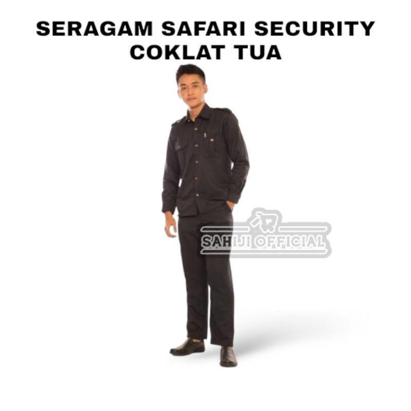 Kejar Promo Seragam Safari Security Coklat Tua Sapari Scurity Skurity Sekuriti Skuriti Satpam