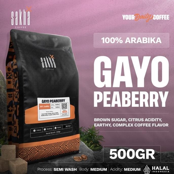 

KOPI ARABIKA LANANG PEABERRY ARABICA GAYO ACEH COFFEE ROAST BEAN 500GR