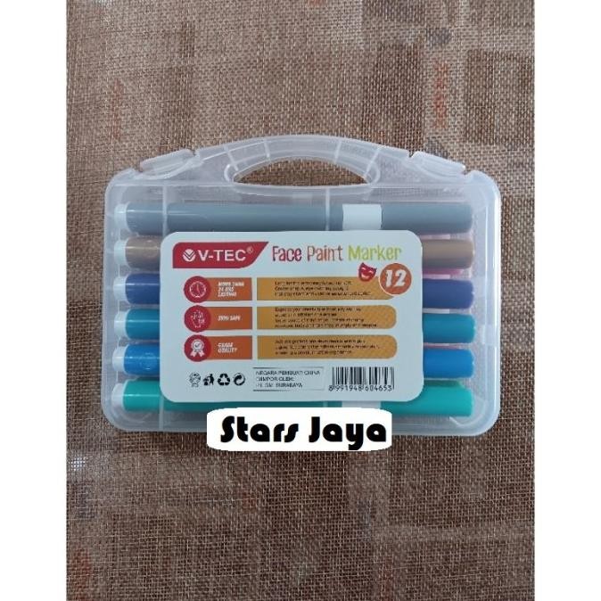 

Produk Unggulan] Cat Muka V-Tec / Cat Wajah Vtec / Face Paint Marker V-tec