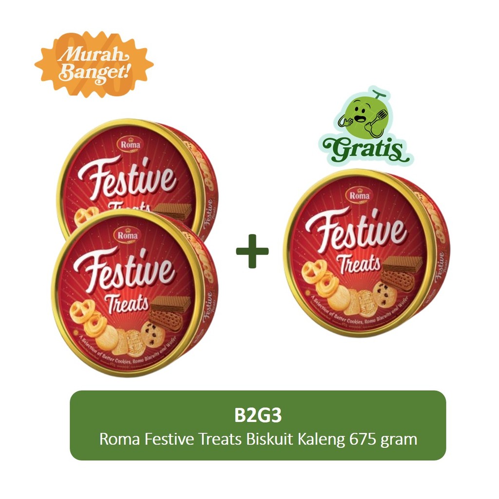 

Roma Festive Treats Biskuit Kaleng 675 gram B2G3