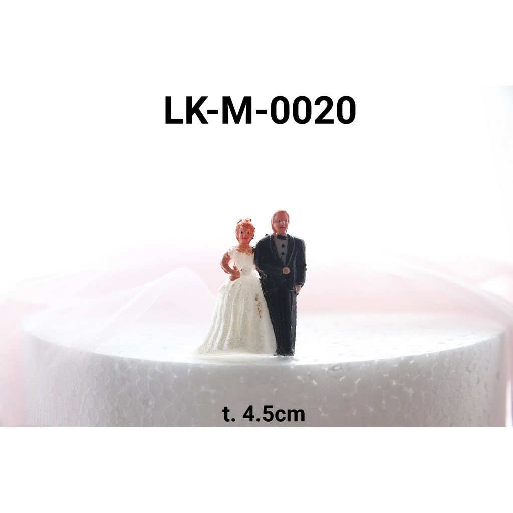 LK-M-0020 Topper cake hiasan kue tart lokal pengantin wedding (MAINAN LOKAL)
