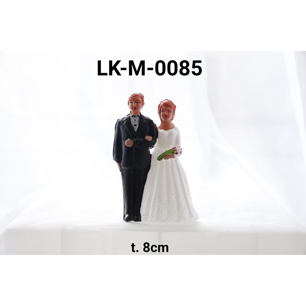 LK-M-0085 Topper cake hiasan kue tart lokal pengantin wedding (MAINAN LOKAL)