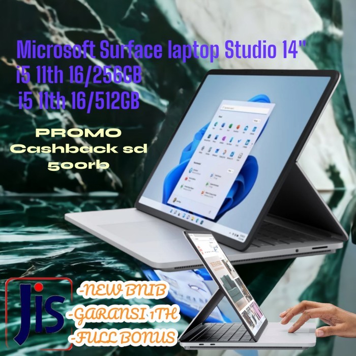 Microsoft Surface Laptop Studio I5 Gen11 Ram 16Gb Ssd 256Gb / 512Gb