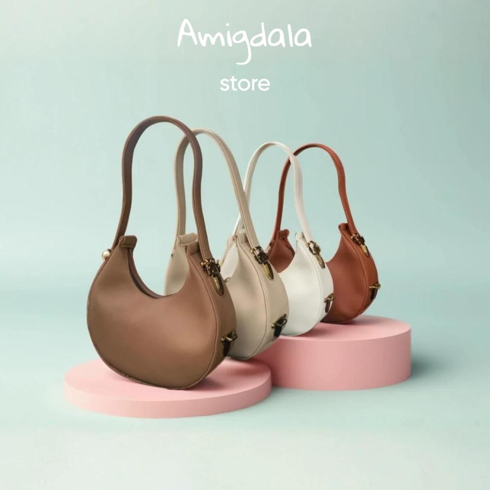 XD27 Tas Wanita Slingbag Tas Underarm Bag Shoulder Bag Moon bag Tas bulan sabit Berkualitas