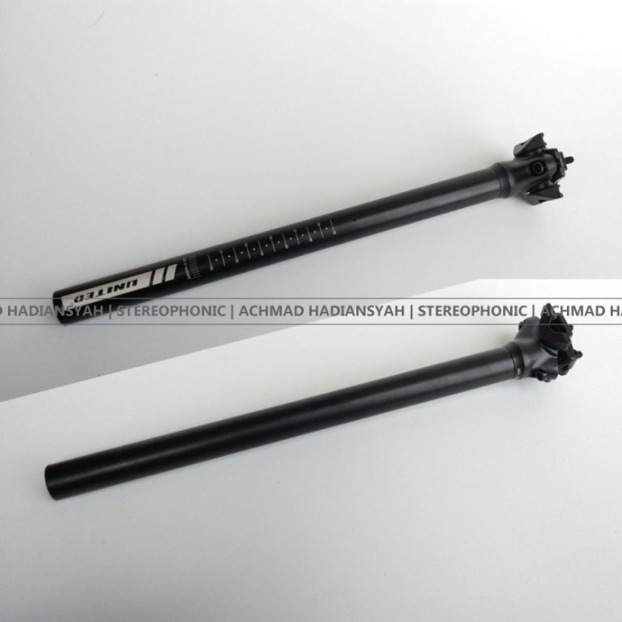 SEATPOST UNITED 27.2MM PANJANG 400MM SEATPOST 27.2 SEATPOST 27,2 HITAM KODE 608