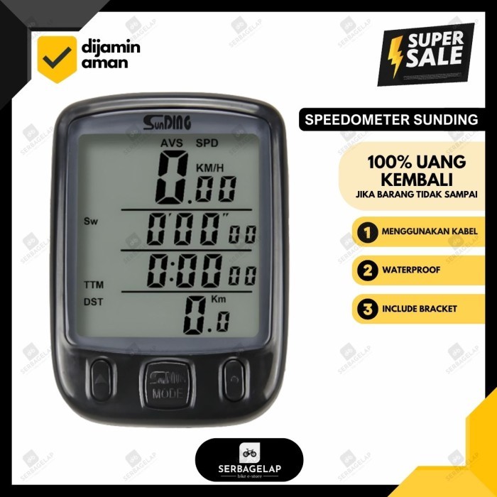 SPEEDOMETER ODOMETER KILOMETER SEPEDA MTB SELI SUNDING KODE 247