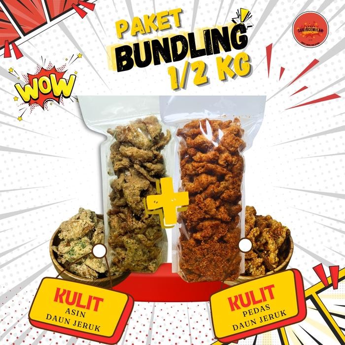 

PAKET BUNDLING UKURAN 1/2KG KULIT CRISPY PEDAS DAUN JERUK