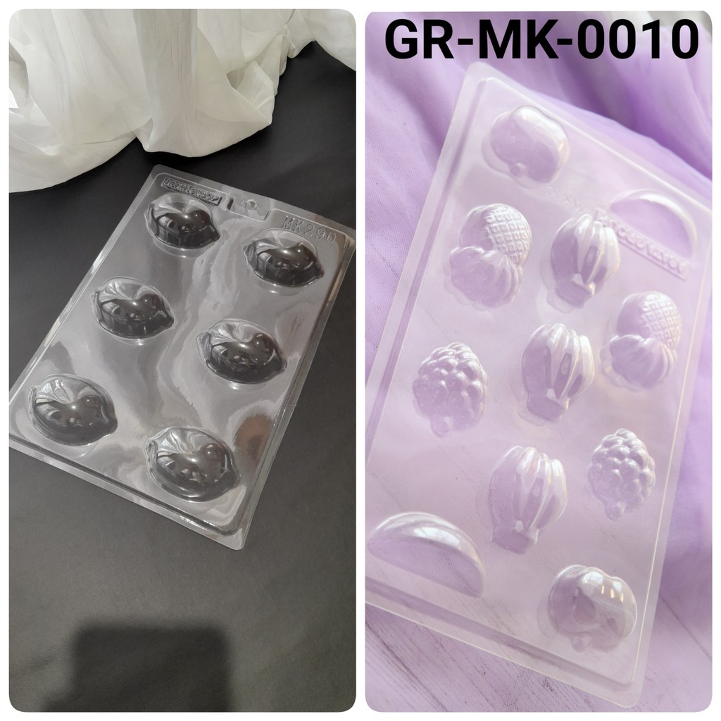 GR-MK-0010 Cetakan mika coklat puding buah pisang anggur apel melon nanas (MIKA)