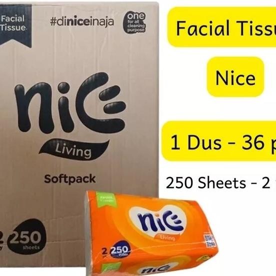 Diskon Tissue Tisu Serbaguna Facial Nice 250S Kemasan Baru (1 Dus 36 Pack)