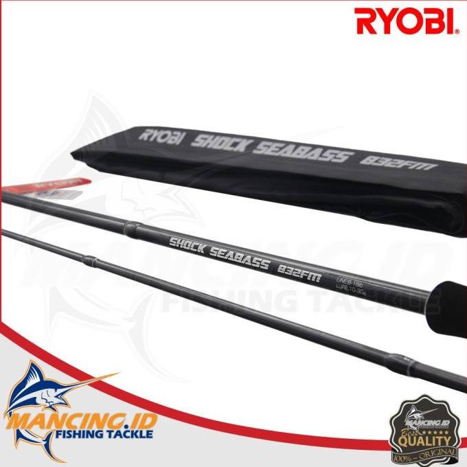 Promo Joran Pancing Ryobi Shock Seabass 862FM (Fuji) Fishing Rod Spinning COD