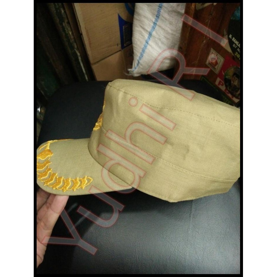 [BIG SALE][PROMO][FREE ONGKIR] TOPI PNS WARNA KHAKI (MODEL KOMANDO) GOL.ESELON 4 [BEST SELLER][TERMU