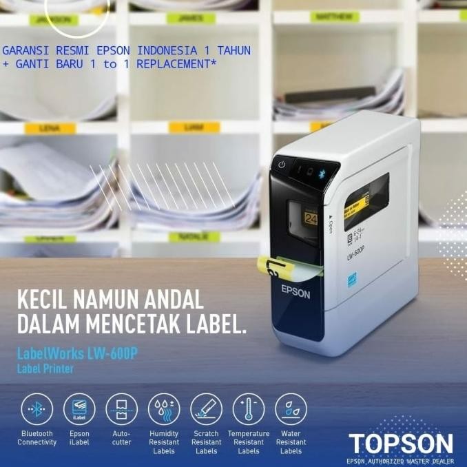 Epson Lw-600P Barcode Qr Code Portable Label Printer Premium