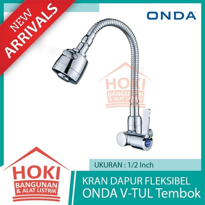 New Item Kran Dapur Fleksibel Onda V Tul Tembok - Keran Air Wastafel