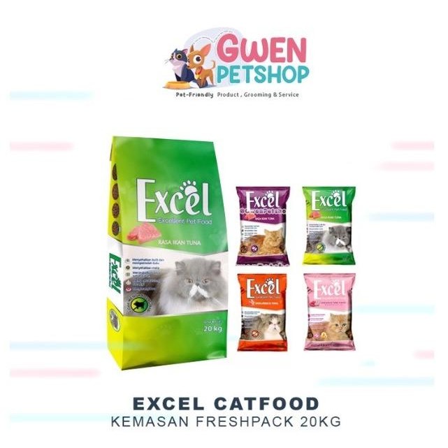 Grosir Excel Cat Dry Food 20Kg - Makanan Kering Kucing (1 Karung)