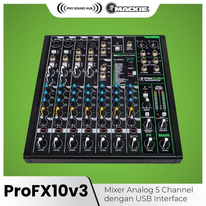 Grosir Mackie Profx10V3 Profx10 V3 Mixer 10 In 4 Channel Usb Audio Interface