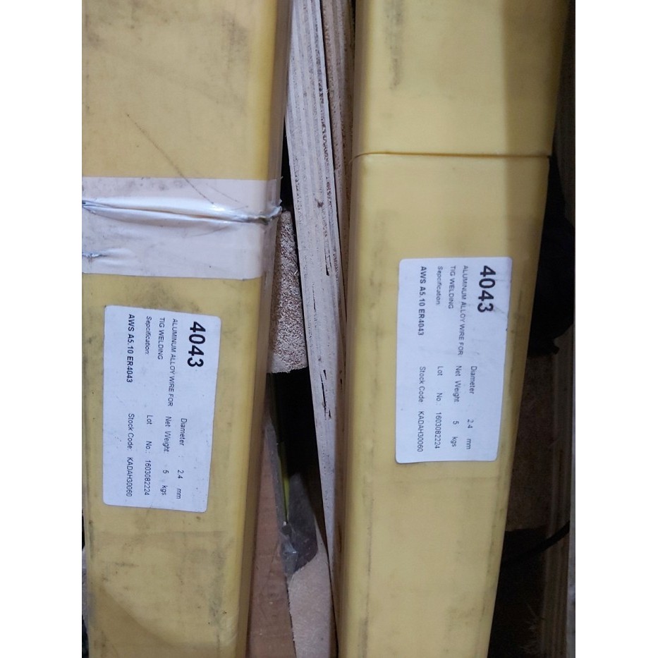 KAWAT LAS ALUMINIUM T ER4043 4043 2.4MM ARONWELD