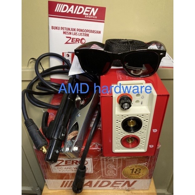 Paket Mesin Travo Las Mini DAIDEN ZERO MMA-120 120 Ampere 450-1300 Watt Orinal Japan Trafo Inverter
