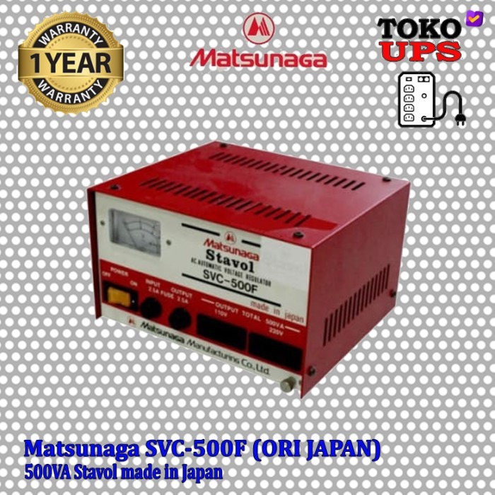 Stabilizer 500Va Japan Asli Matsunaga Svc500F Svc-500F