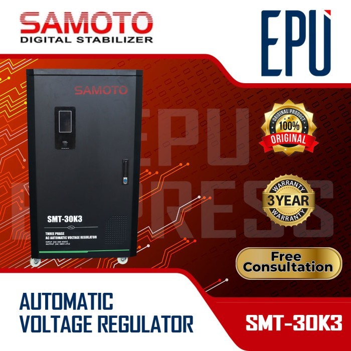 Stabilizer Samoto Stabiliser 30Kva 3 Phase Fase Stavol Listrik Smt Avr