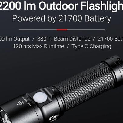 NexTool Senter LED Flashlight Type C Rechargeable 2200 Lumens - ED20 Terlaris