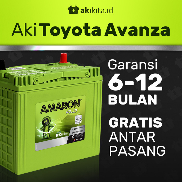 Aki Mobil Toyota Avanza Amaron 12V 35 Ah - 45 Ah Gratis Pemasangan Aki