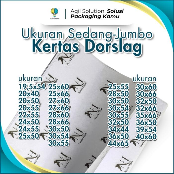 TERBARU (Custom logo jumbo ) Kertas Dorslag Cetak / Wrapping paper/ Bungkus Baju/ Bungkus Sepatu/