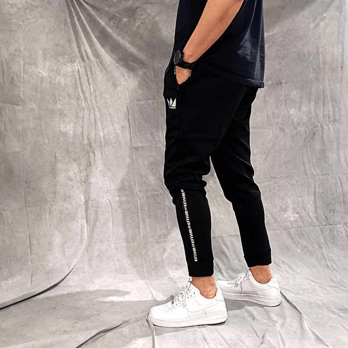 Celana Joger Pria Training Casual Sport Slim Fit Track Pants Black