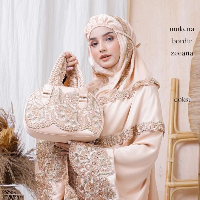 PUSAT MUKENA INDONESIA - MUKENA DEWASA BORDIR ZEEANA