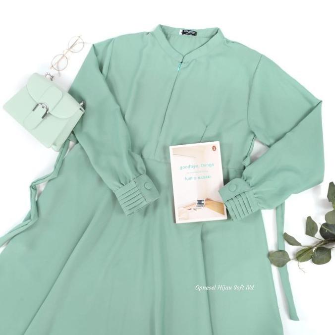 BEST SELLER GAMIS OPNESEL POLOS/GAMIS MINT/GAMIS HIJAU MUDA/GAMIS HIJAU SOFT/GAMIS