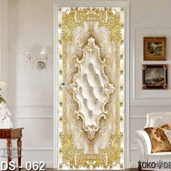 WALLPAPER CUSTOM PINTU WALLPAPER 3D PINTU MOTIF KLASIK HIASAN KAMAR