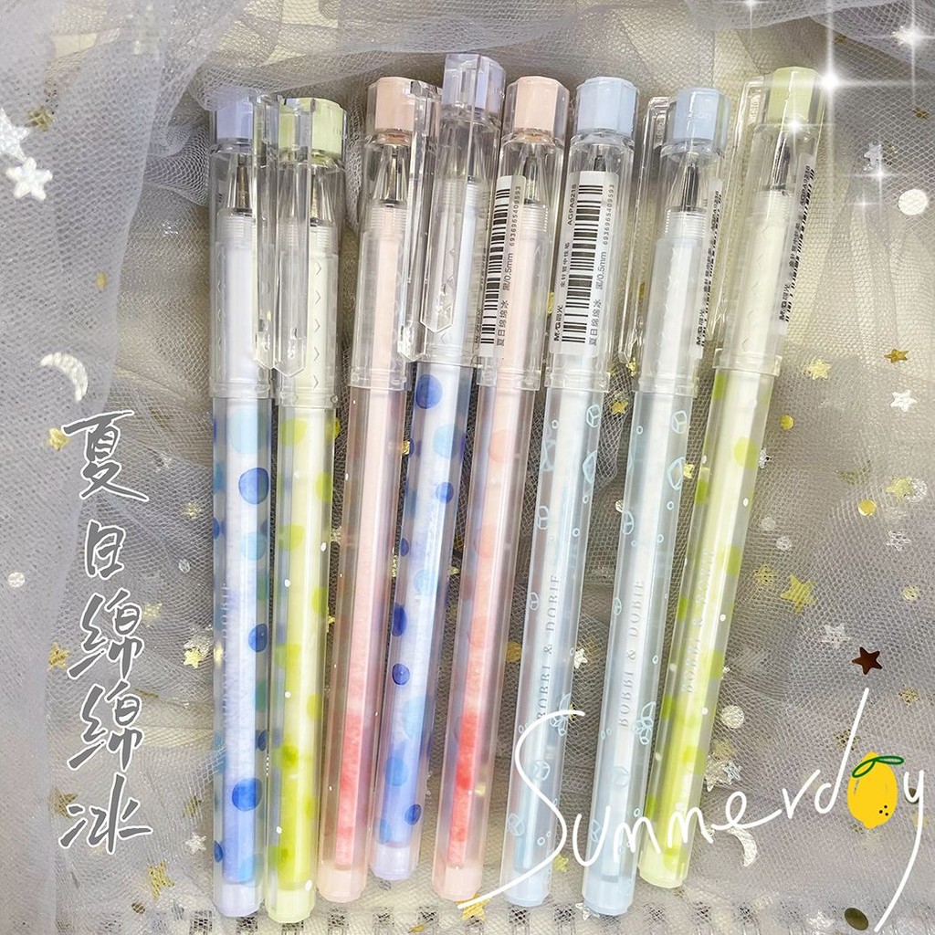 

Super Cute Pull Cap Full Needle Tube Gel Pen Quick-Drying Signature Pen