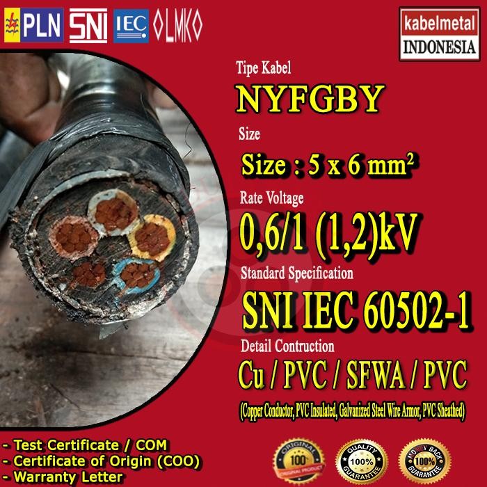 Kabel Nyfgby 5X6 Mm2 Metal /5 X 6 Mm2/5X6Mm2/5X6 Mm/5X6Mm/5 X 6 Mm
