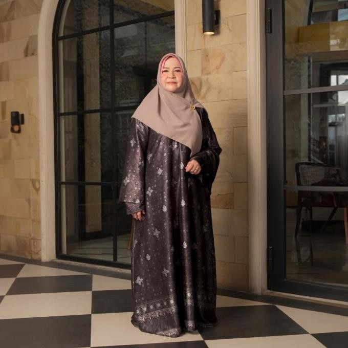 Zm Zaskia Mecca - Lasya Gamis Wanita  - Teman Serumpun - Edisi Laos | Dress Koleksi Raya Lebaran Ori