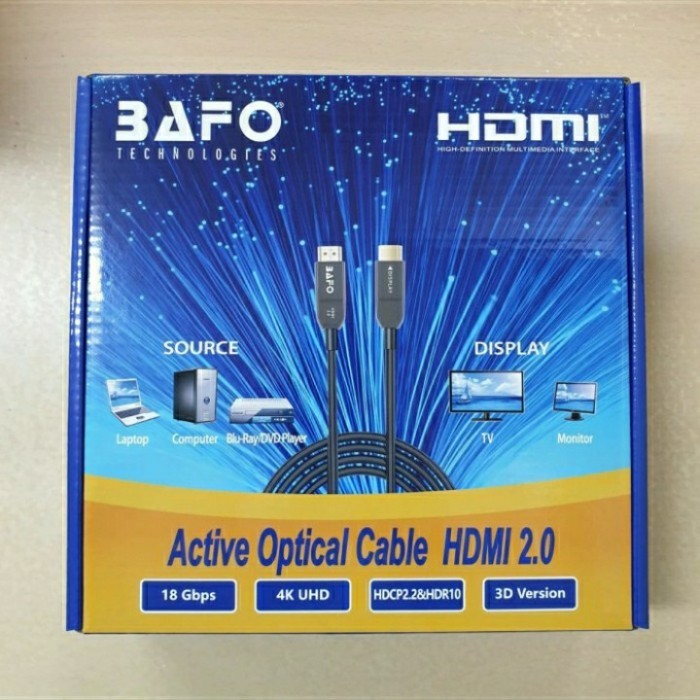 HARGA DISC - Kabel HDMI BAFO FIBER OPTIC 50 Meter