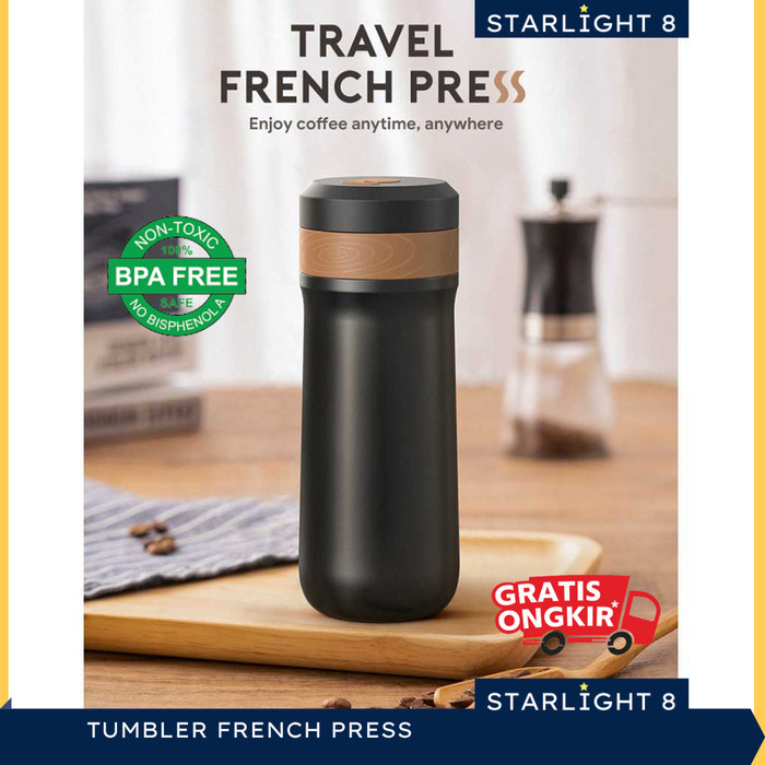 TERBAIK Alat Pembuat Kopi French Press Portable iCafilas Tumbler Original