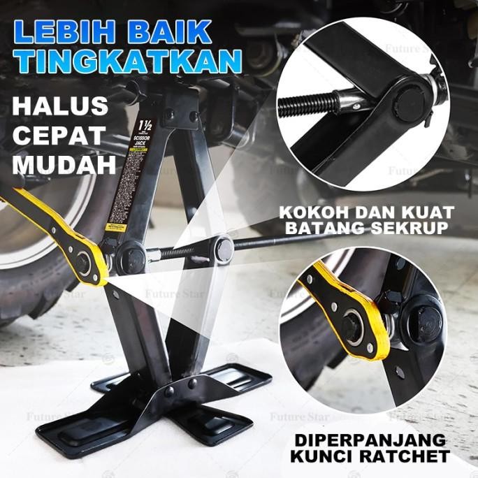

Terlaris 2 Ton Dongkrak Gunting Mobil 1/1.5/3 Ton Dongkrak Pengangkat Tipe Tangan/Dongkrak Buaya/Dongkrak Jembatan-Cocok Untuk Perbaikan Otomatis Ban Mobil Dan Suv,Super Quality Material,Alat Vehicle Operasi Tangan Heavy Duty Steel Ready Stok