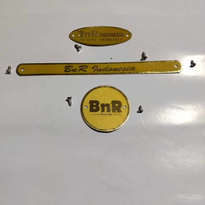SATU NO SERI BNR PLAT BNR INDONESIA LOGO BULAT BNR ORIGINAL SEKRUP KODE 335
