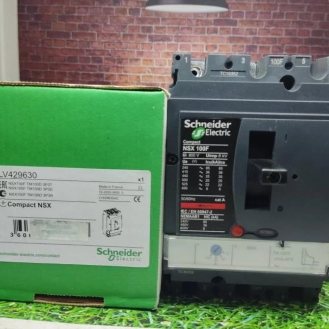 Promo MCCB Schneider NSX100F 3x100A LV429630 NSX 100 F 3P 100A Murah
