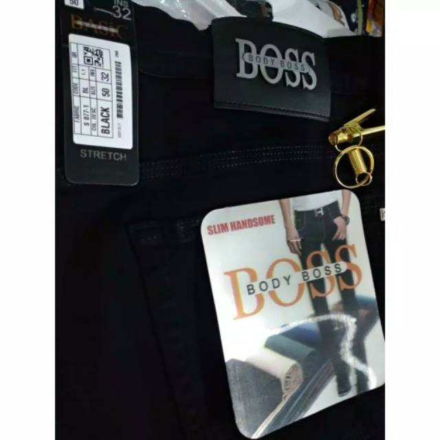 Melar Size Celana Standard Hitam Dan Size Panjang Jumbo Biru Boss Jean