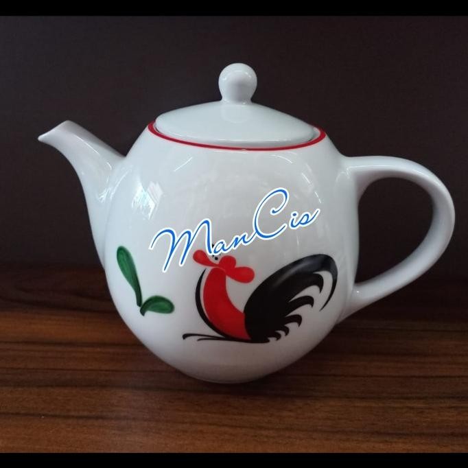 

READY (GOJEK) TEKO + TUTUP KERAMIK AYAM JAGO PORCELAIN