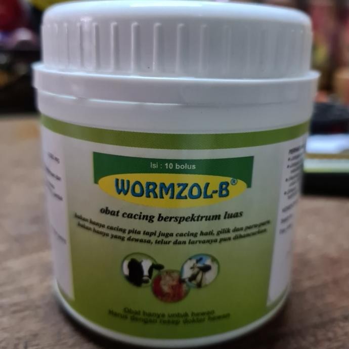

READY WORMZOL B 10 BOLUS ASLI CACING PITA CACING HATI PARU AYAM HEWAN