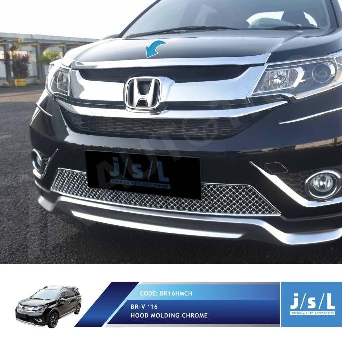 Ori - Honda BRV List Kap Mesin Krom JSL/Hood Molding Chrome/Aksesoris BRV