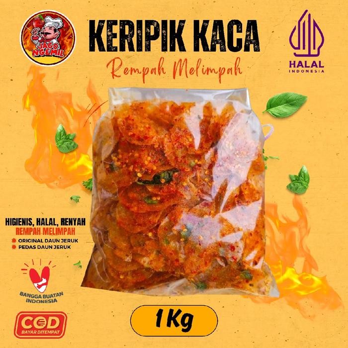 

SPECIAL Keripik Kaca Pedas Daun Jeruk 1Kg Jago Ngemil Original Daun Jeruk Makanan Kering Camilan