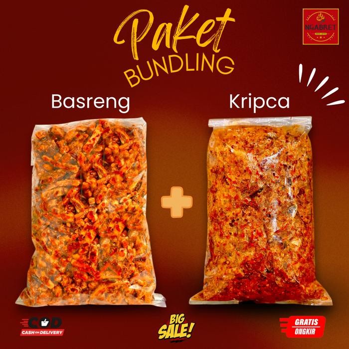 

TERBARU Paket Bundling Basreng Pedas Daun Jeruk 500GR dan Keripik Kaca 500GR - Snack Makanan - Food