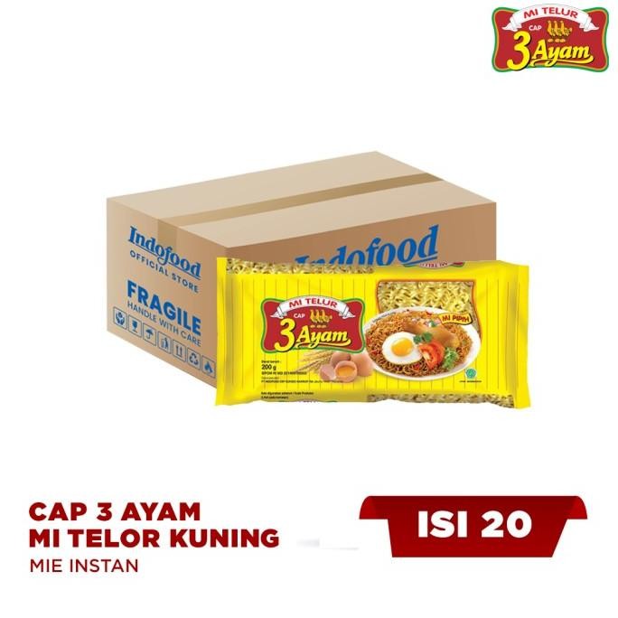 

READY 1 CTN - CAP 3 AYAM MI TELOR KUNING