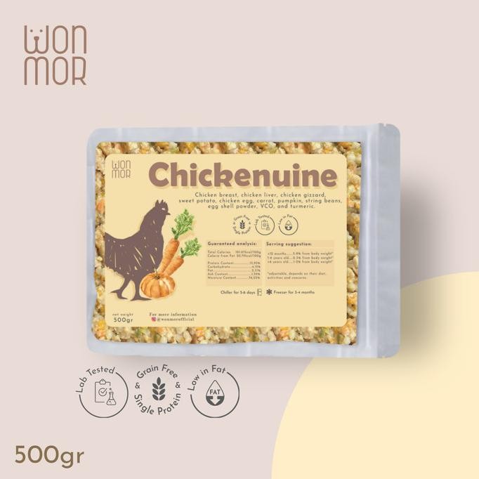 

READY CHICKENUINE - WONMOR (COOKED FOOD FOR DOGS/MAKANAN ANJING/DAGING AYAM UNTUK ANJING)