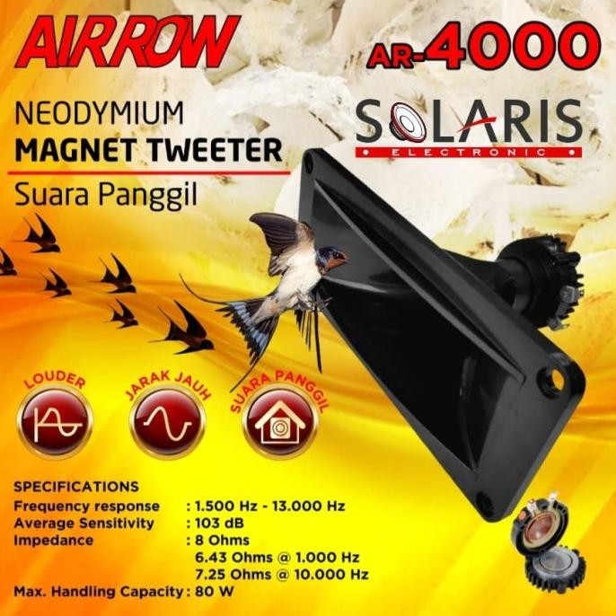 Terlaris TWEETER WALET - SUARA PANGGIL - AIRROW AR-4000 MAGNET NEODYMIUM SALE