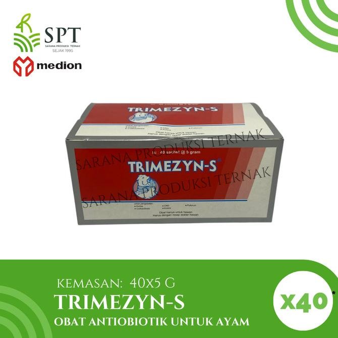 

READY MEDION TRIMEZYN-S 40X5 G ANTIOBIOTIK AYAM 1 BOX DUS