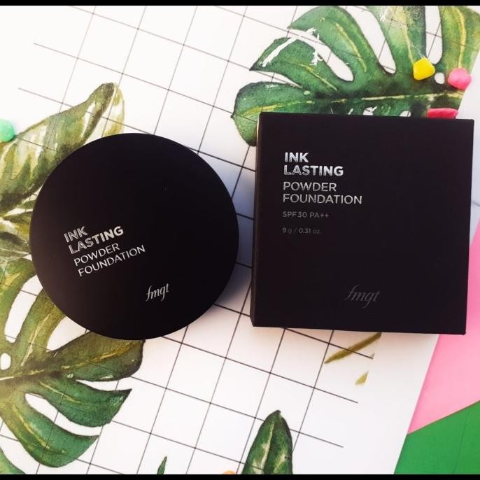 Baru THE FACE SHOP fmgt Ink Lasting Powder Foundation SPF 30 PA++ 9g