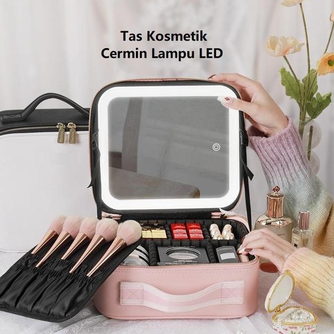 Sale Tas Kosmetik Cermin Led Tas Makeup Led Tas Make Up Cermin Lampu